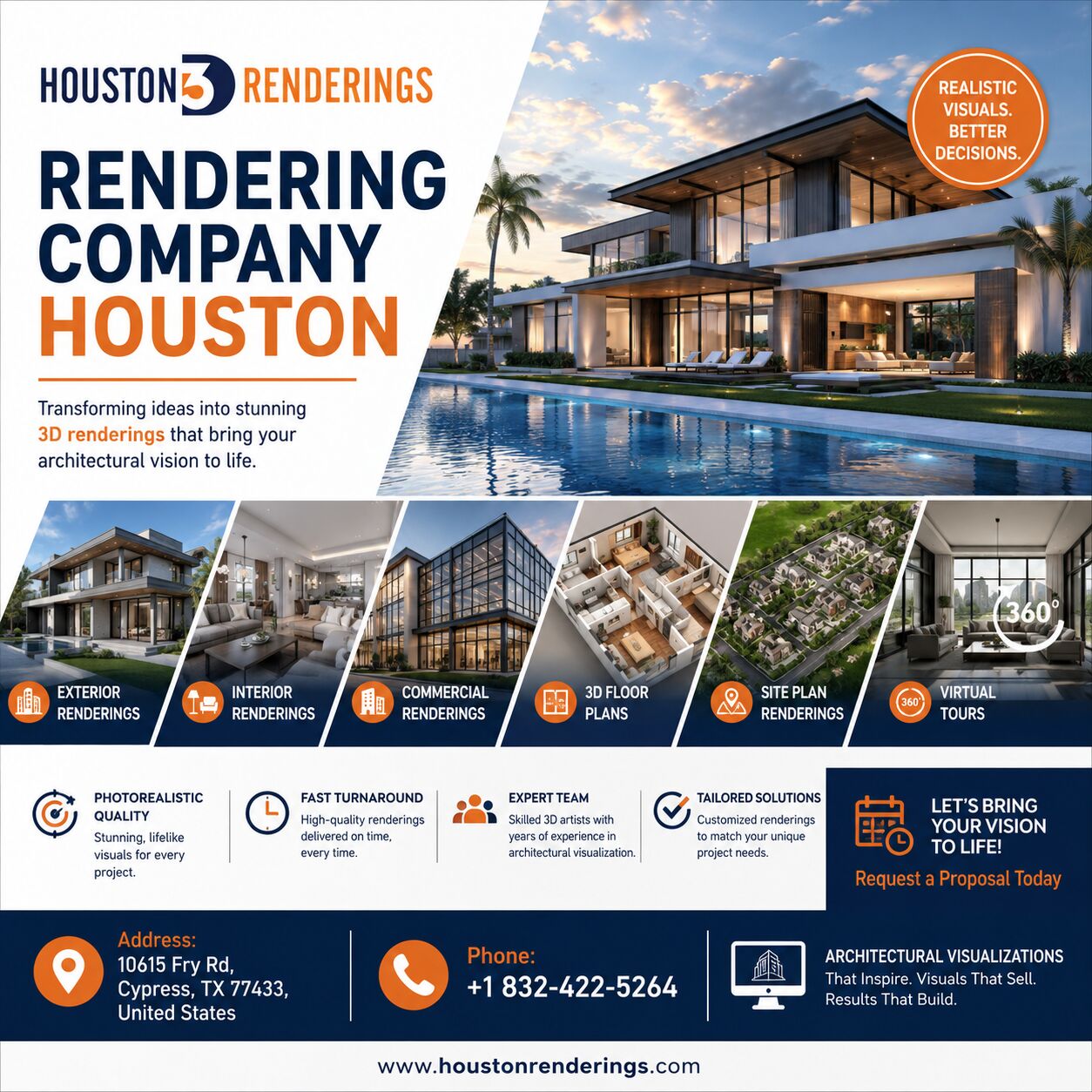 Houston, Real Estate, Professional Rendering Company Houston For Stunning 3D Visualizations