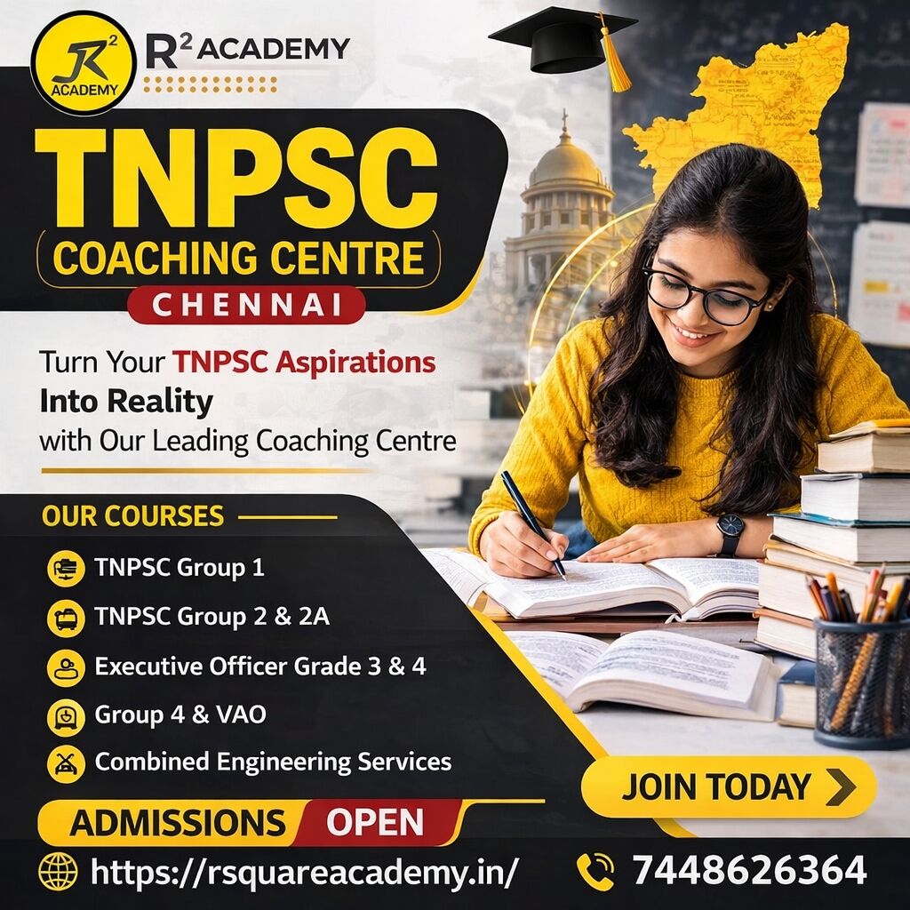 Chennai, Education, R Square Academy | TNPSC Coaching Centre Vadapalani
