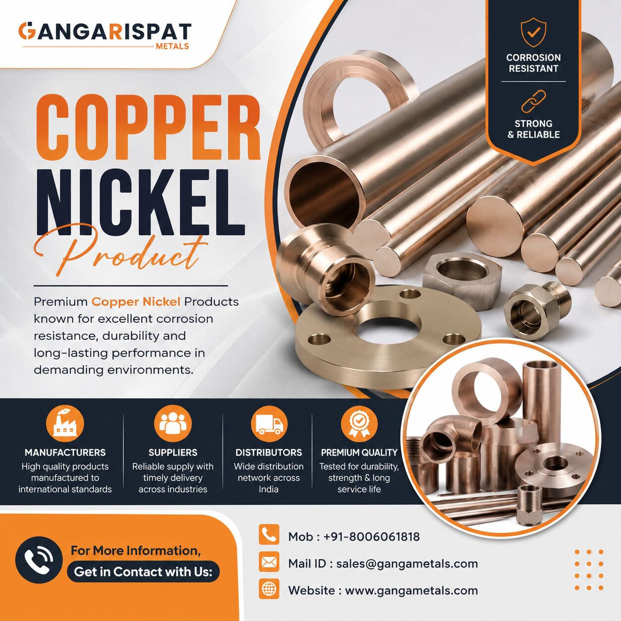 Ahmedabad, Wholesale Products, Reliable Copper Nickel Product Distributors In India