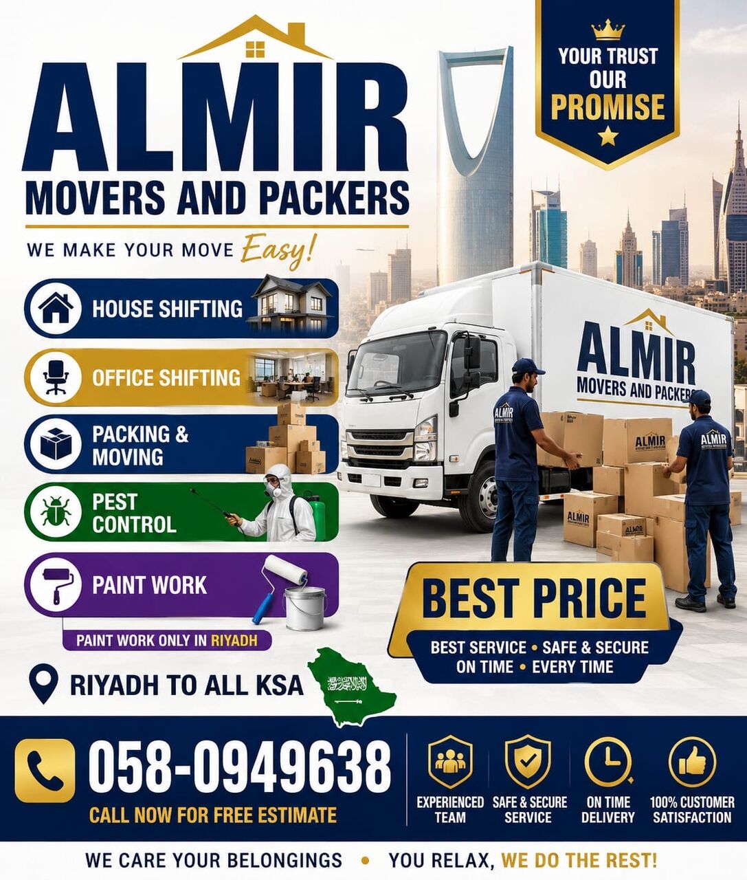Kabul, Relocation, ,Almir Movers Packers Cleaners Pest Control Services &ldquo;