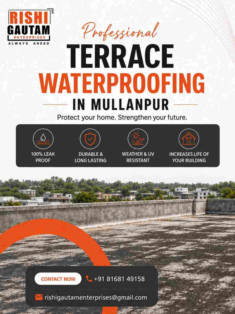 Mumbai, Construction, Terrace Waterproofing In Mullanpur / Rishi Gautam