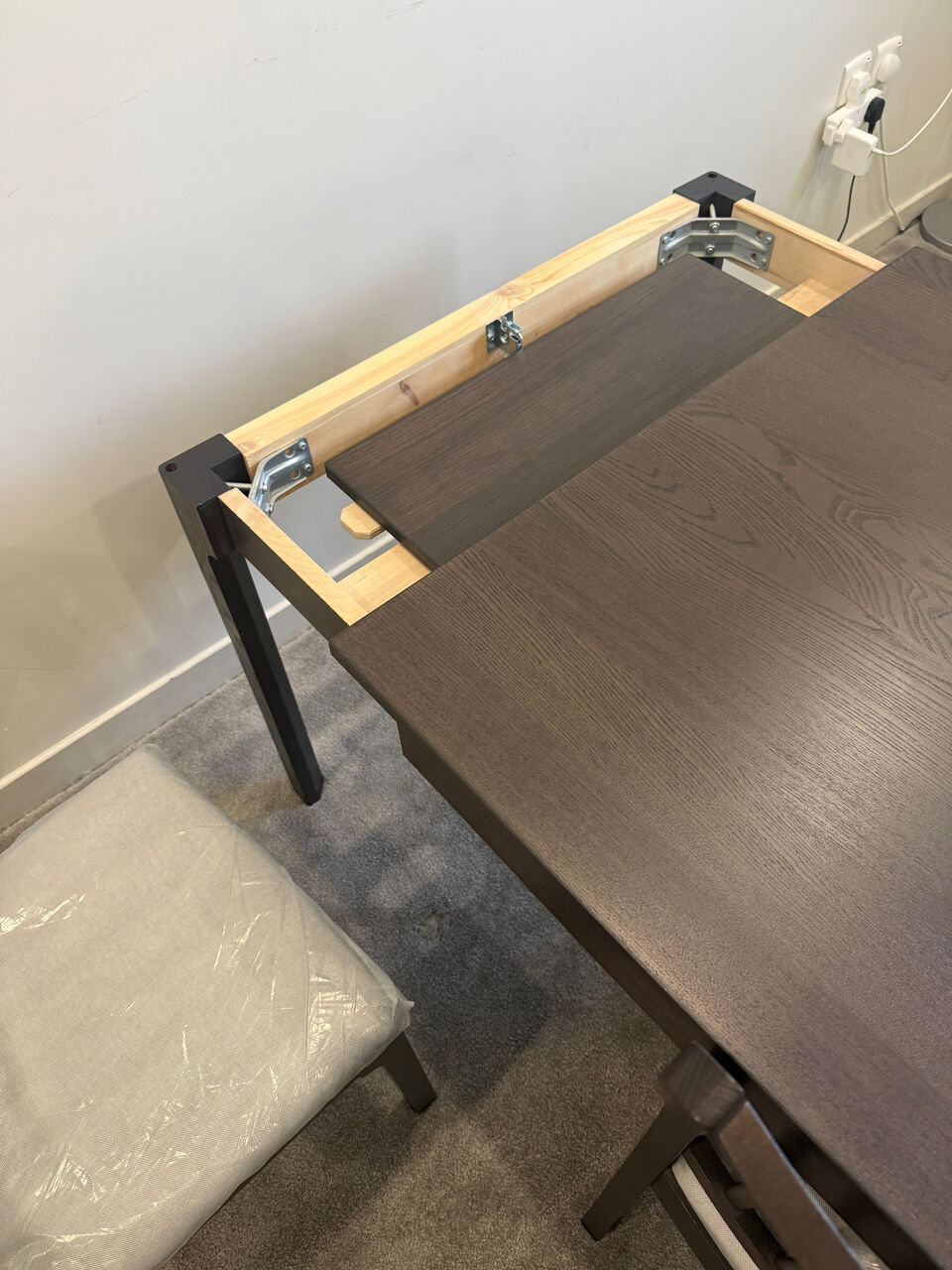 Al Nuzha, Furniture, SAR 1900,  IKEA EKEDALEN Extendable Dining Table With 6 Chairs Dark Brown SET (180/240x90cm)