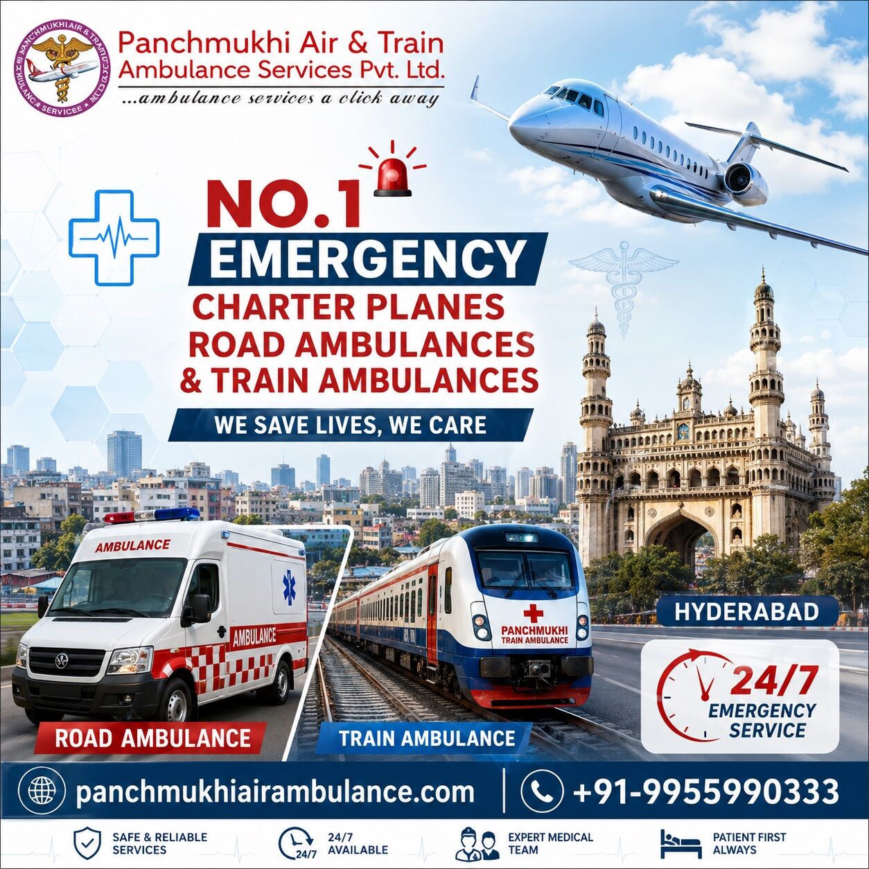 Hyderabad, Health, Get Excellent Care During Your Travel With Panchmukhi Air Ambulance In Hyderabad
