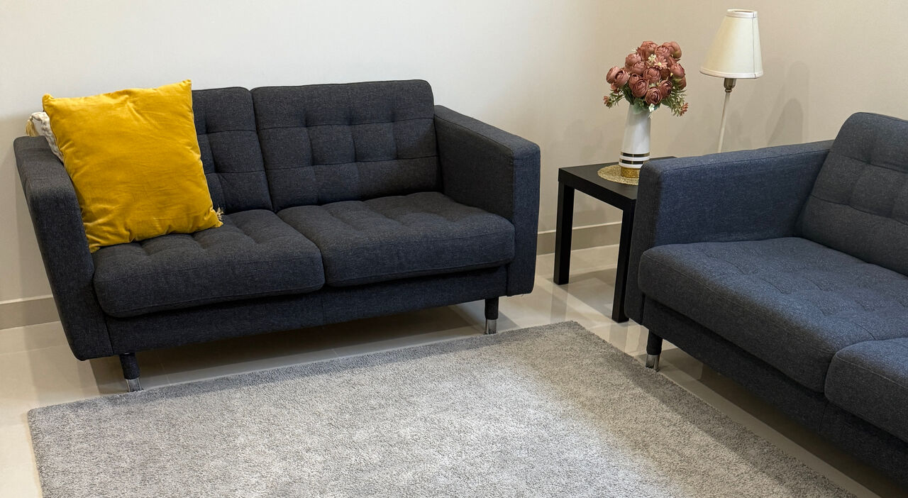 Al Nuzha, Furniture, SAR 1100,  IKEA LANDSKRONA 2-Seat Sofa Gunnared Dark Grey/Metal