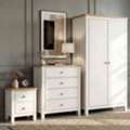 GBP 379,  Haven 3 Piece White Painted Bedroom Set With 4 Drawer Chest With Bedside Table