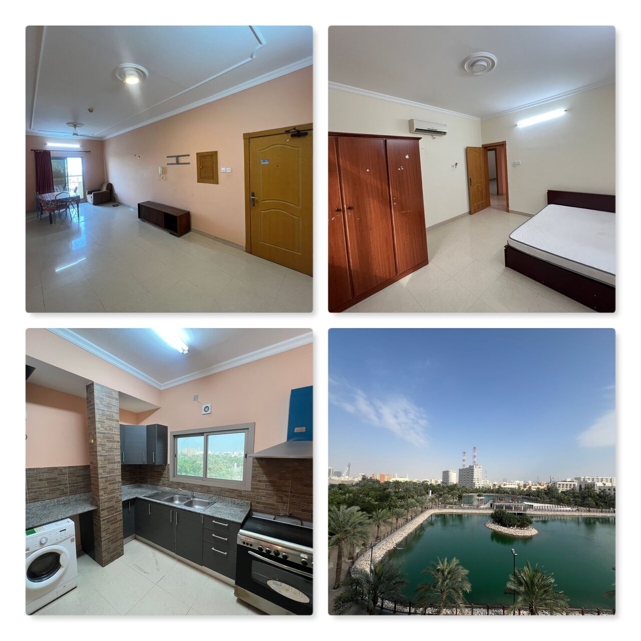 Manama, Apartments, Flats, Houses & Villas, BHD 350/month,  3 BR,  Semi-Furnished  Apartment For Rent In Gufool | Near Water Garden City