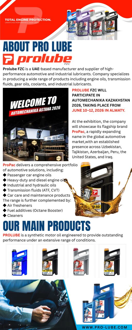 Sharjah, Automotive, Prolube | Synthetic Motor Oil & Engine Lubricants For Peak Performance