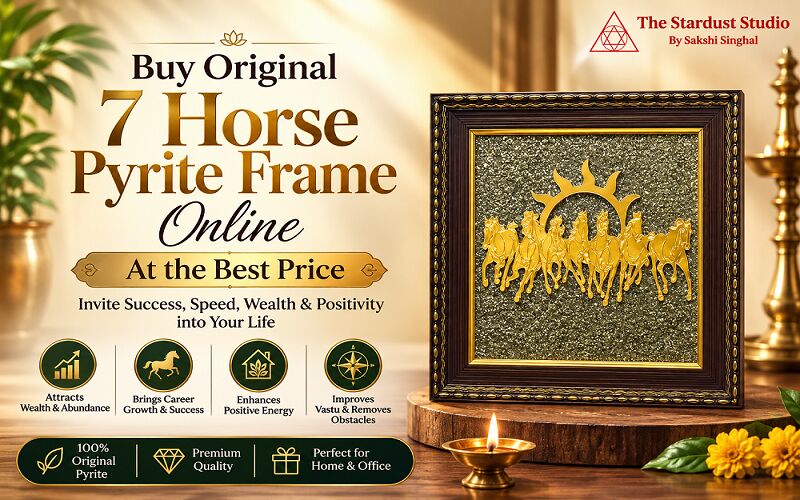 Gurgaon, Household Items, INR 996,  Buy Original 7 Horse Pyrite Frame Online | The Stardust Studio