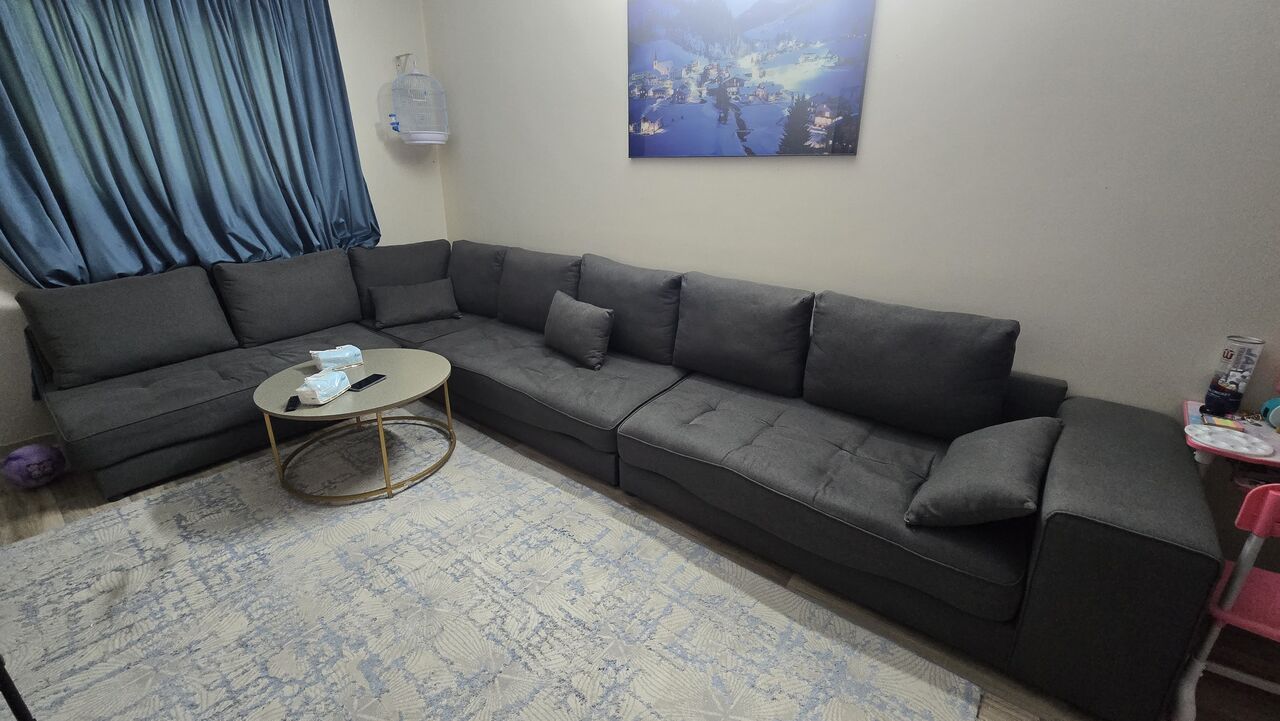 Al Yarmouk, Furniture, SAR 390,  11 Seater Majlis Sofa (Grey) For Sale
