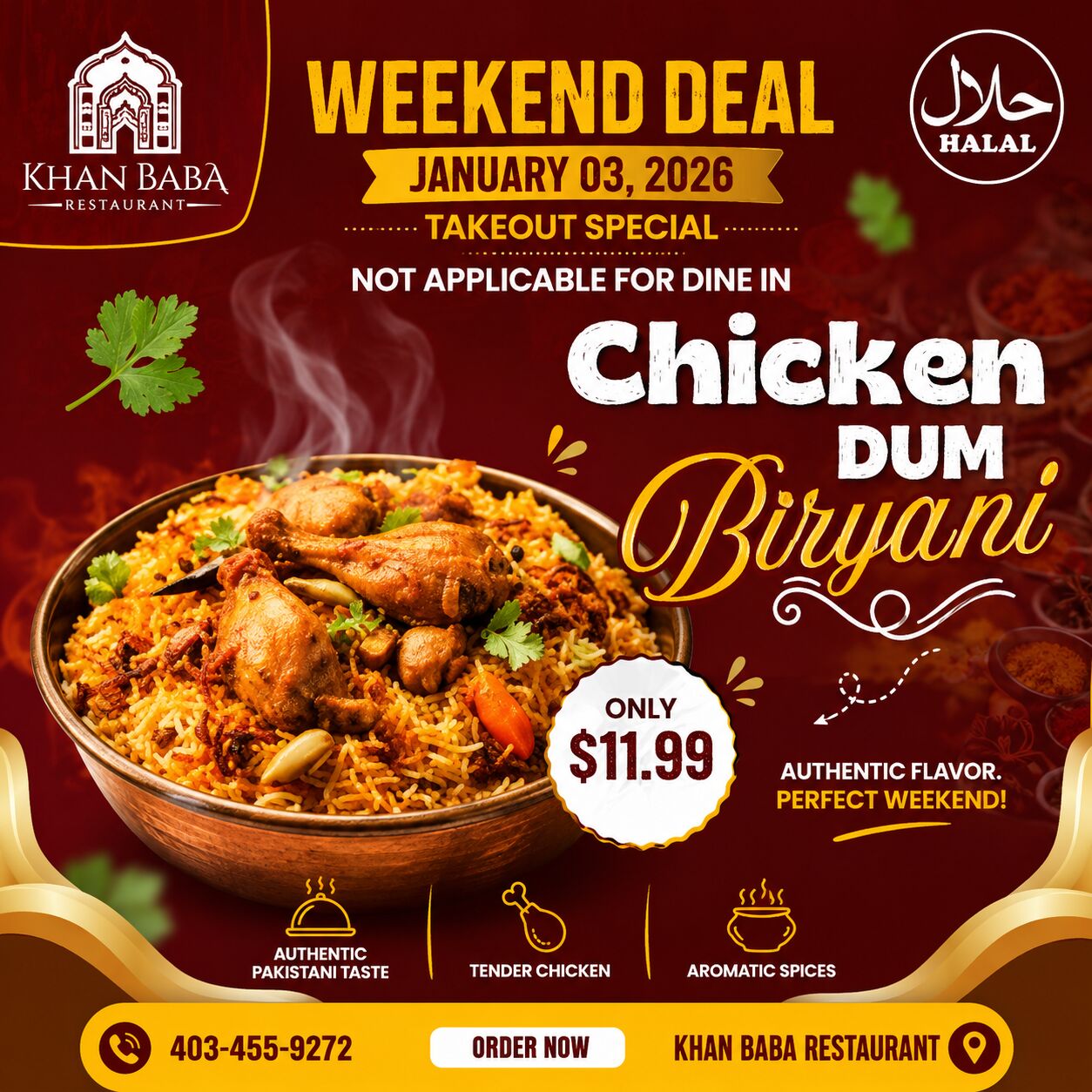 Calgary, Food Delivery, Party Hall In Northeast Calgary | Khan Baba