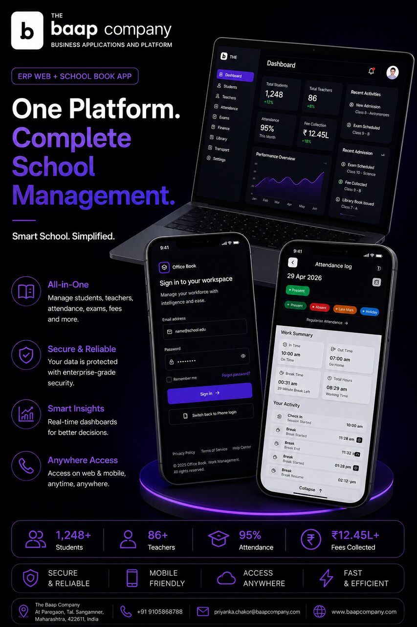 Mumbai, Marketing, ERP & School Book App Company In Maharashtra | The Baap Company