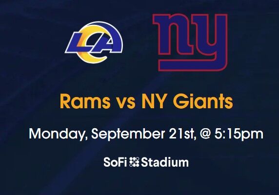Los Angeles, Business, Rams Vs NY Giants Tickets