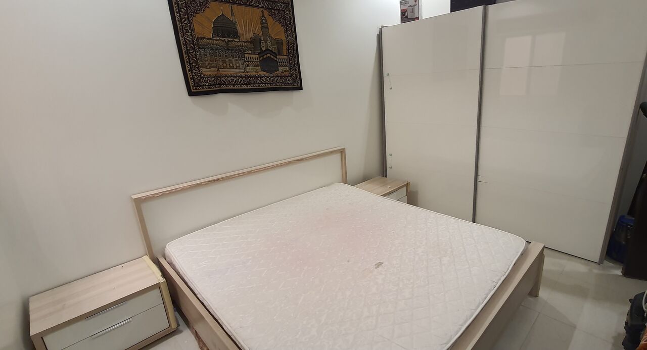 Al Aziziyah, Furniture, SAR 200,  BEDSET ::  Double Bed With Mattress , Two Side Tables And Wardrobe With Sliding Doors
