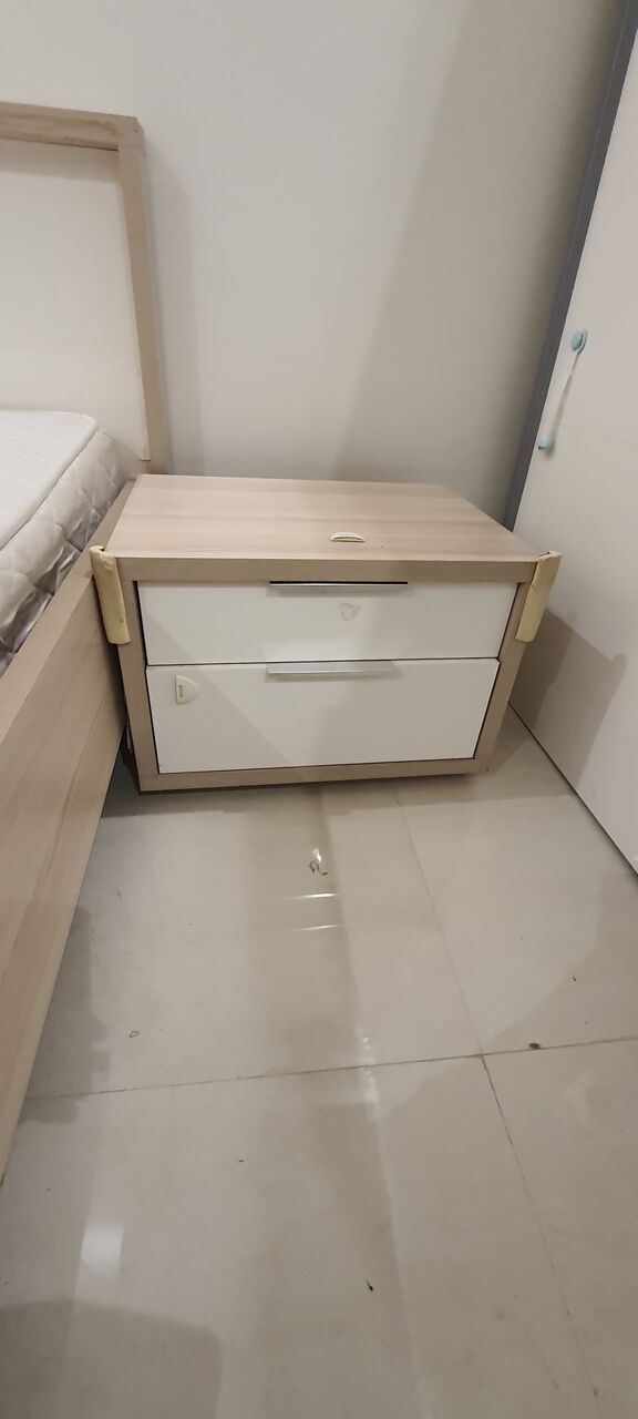 Al Aziziyah, Furniture, SAR 200,  BEDSET ::  Double Bed With Mattress , Two Side Tables And Wardrobe With Sliding Doors