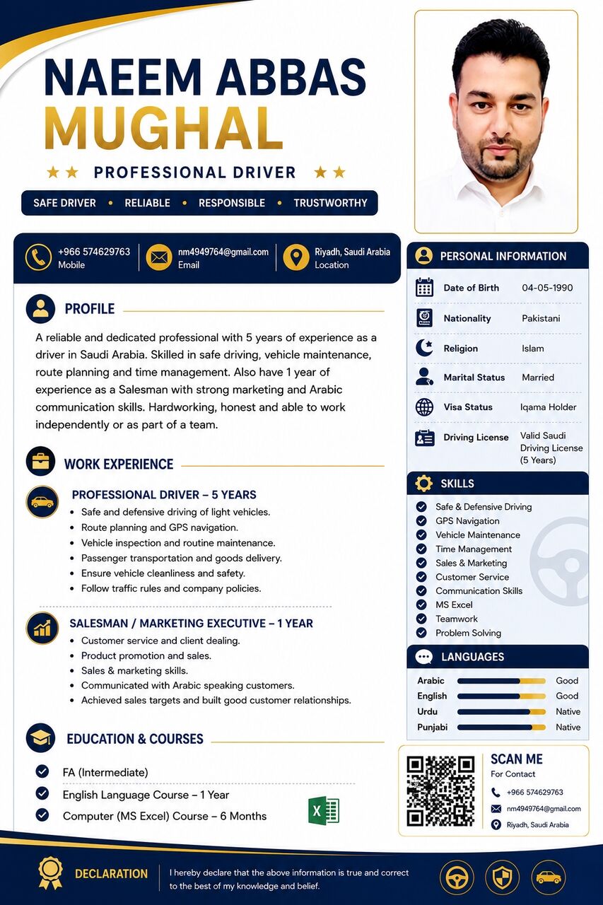 Riyadh, Job Seekers, Sales Manager Any Type Of Driving