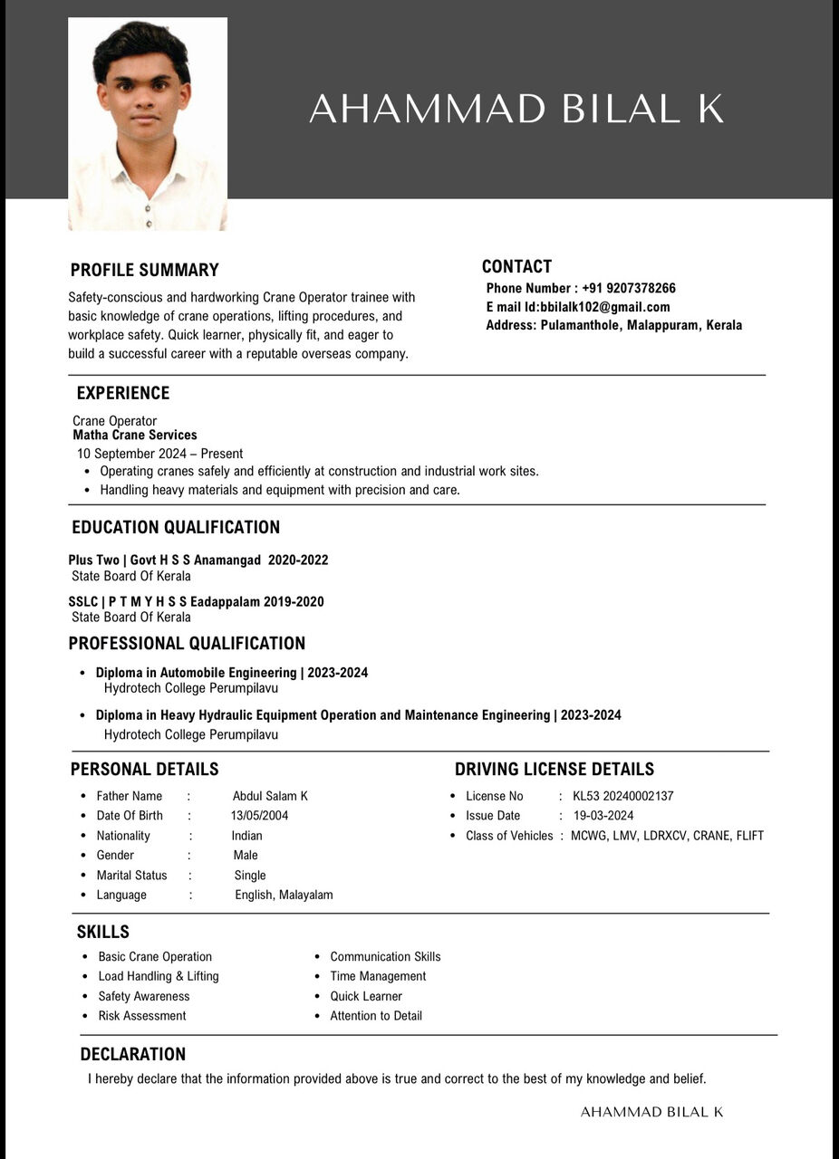 Riyadh, Job Seekers, Professional Crane Operator / Trainee (Ready To Relocate)