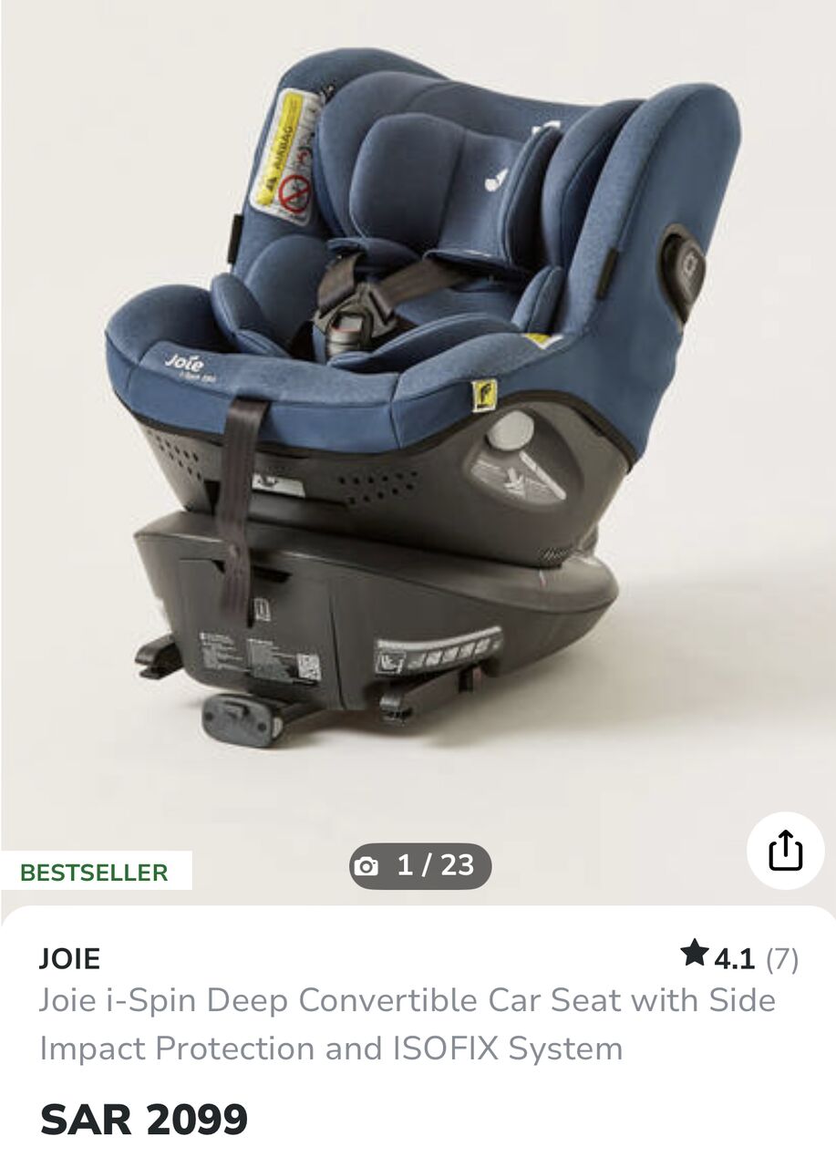 Al Wizarat, Baby & Kid Stuff, SAR 1000,  Joie I-Spin Deep Convertible Car Seat