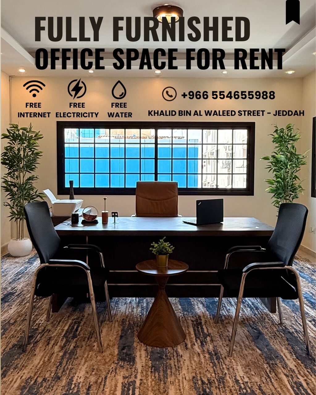 Jeddah, Offices, SAR 1950,  Premium Fully Furnished Office Spaces For Rent - 0554655988
