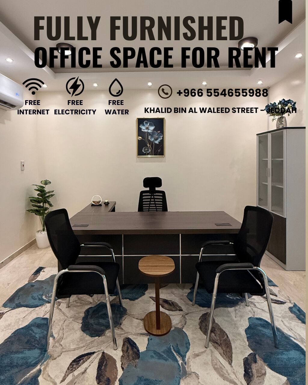 Jeddah, Offices, SAR 1950,  Premium Fully Furnished Office Spaces For Rent - 0554655988