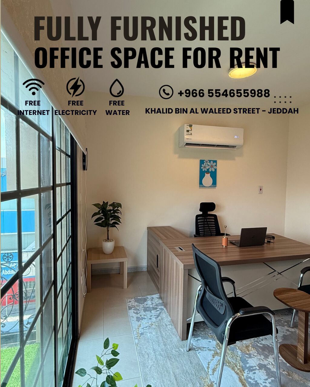 Jeddah, Offices, SAR 1950,  Premium Fully Furnished Office Spaces For Rent - 0554655988