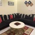 SAR 175,  Black Sofa Set With Printed Rug And Table Set