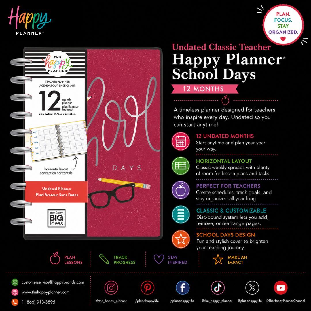 New York, Books, USD 14,  12 Month Teacher Planner For Organized School Days