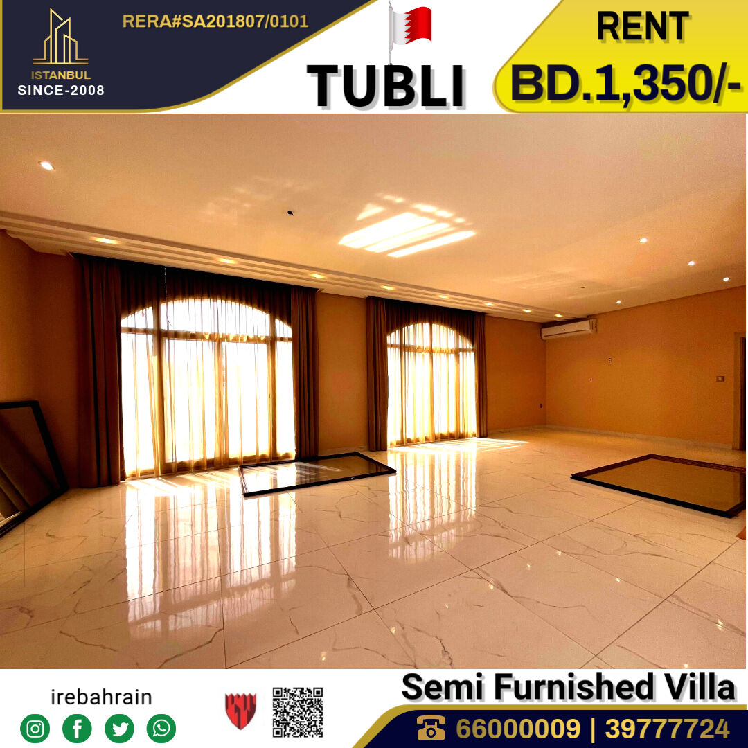 Tubli, Villas, BHD 1350,  Semi Furnished Luxury Villa For Rent In Tubli