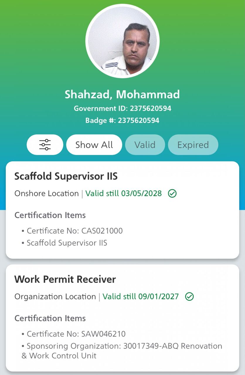 Khobar, Job Seekers, Scaffolding Supervisor And Wpr