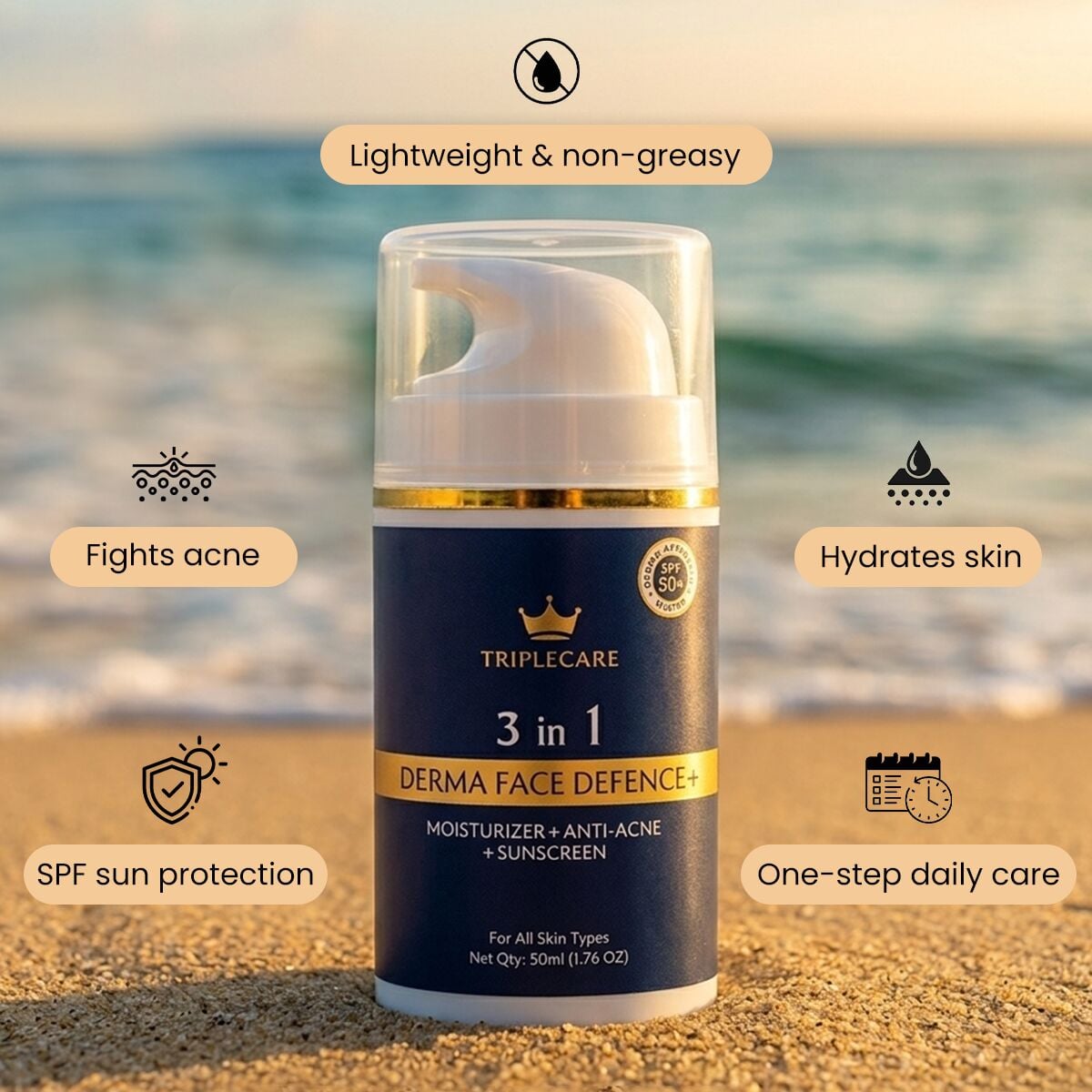 Haryana, Health & Beauty Items, INR 799,  Buy Best Sunscreen SPF 50 PA+++ For Oily Skin- Choose TripleCare