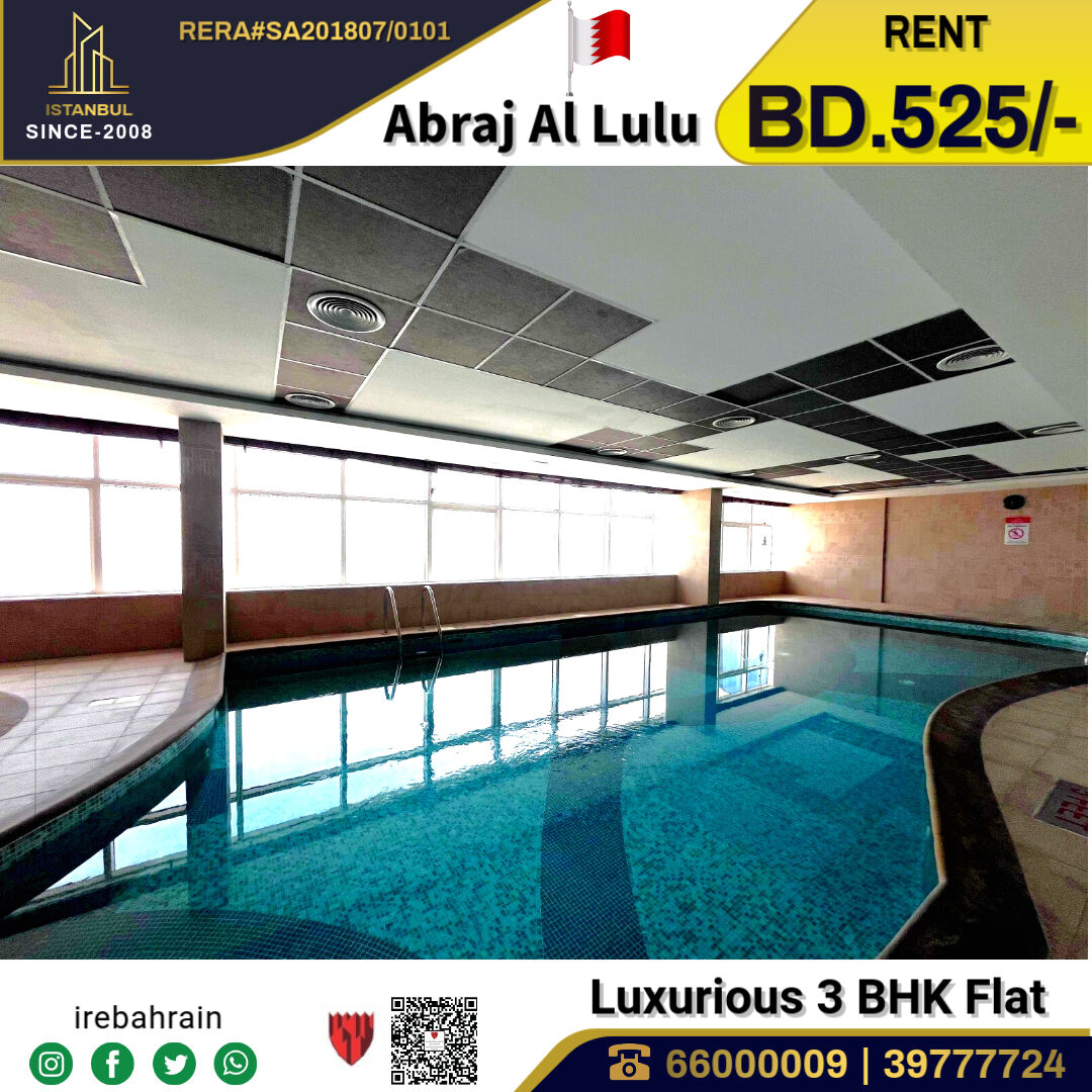 Sanabis, Apartments, Flats, Houses & Villas, BHD 525/month,  3 BR,  High Luxurious 3 BHK Apartment In Abraj Lulu - Silver Towner