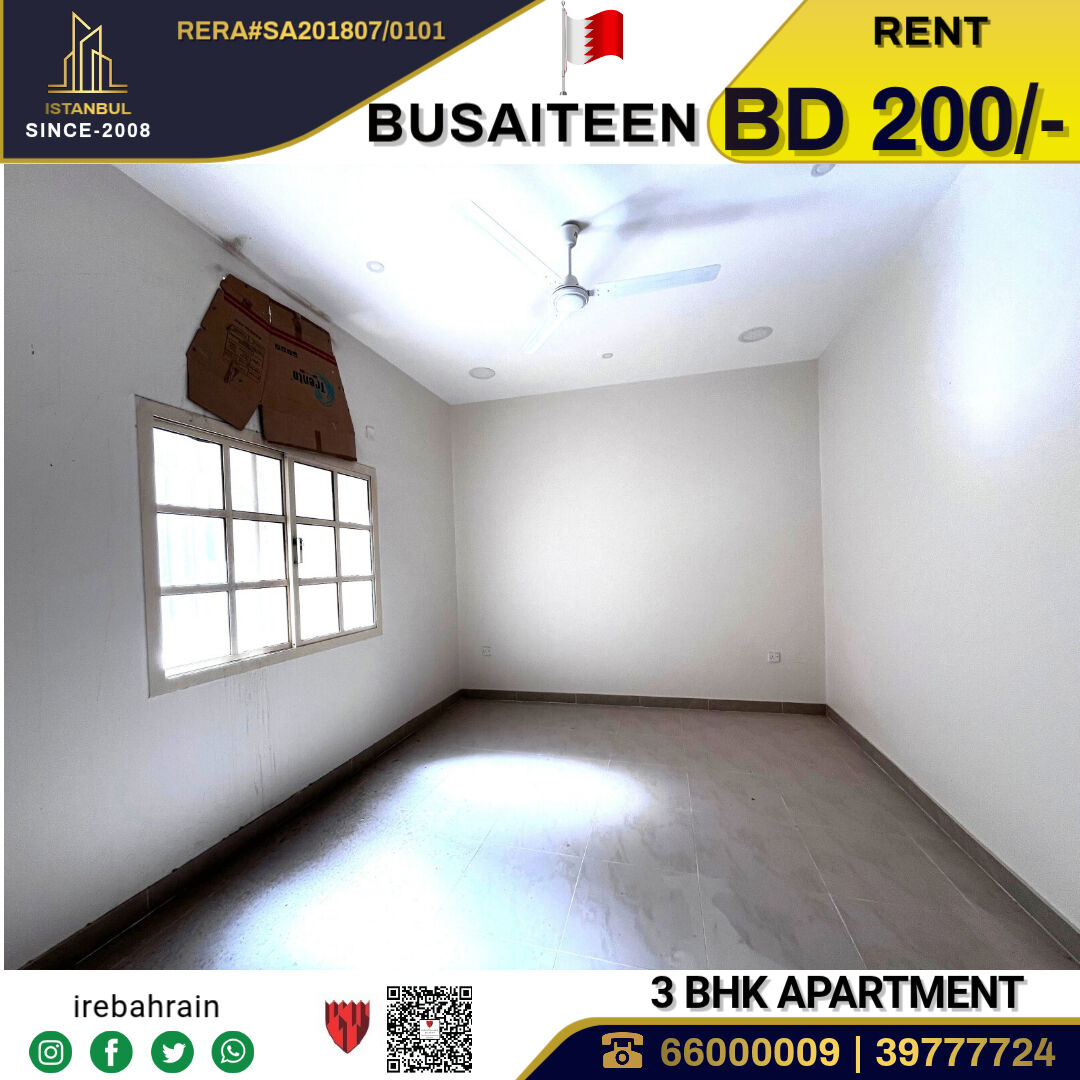 Busaiteen, Apartments, Flats, Houses & Villas, BHD 200/month,  3 BR,  Family Apartment For Rent In Busaiteen