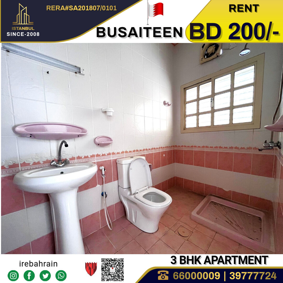 Busaiteen, Apartments, Flats, Houses & Villas, BHD 200/month,  3 BR,  Family Apartment For Rent In Busaiteen