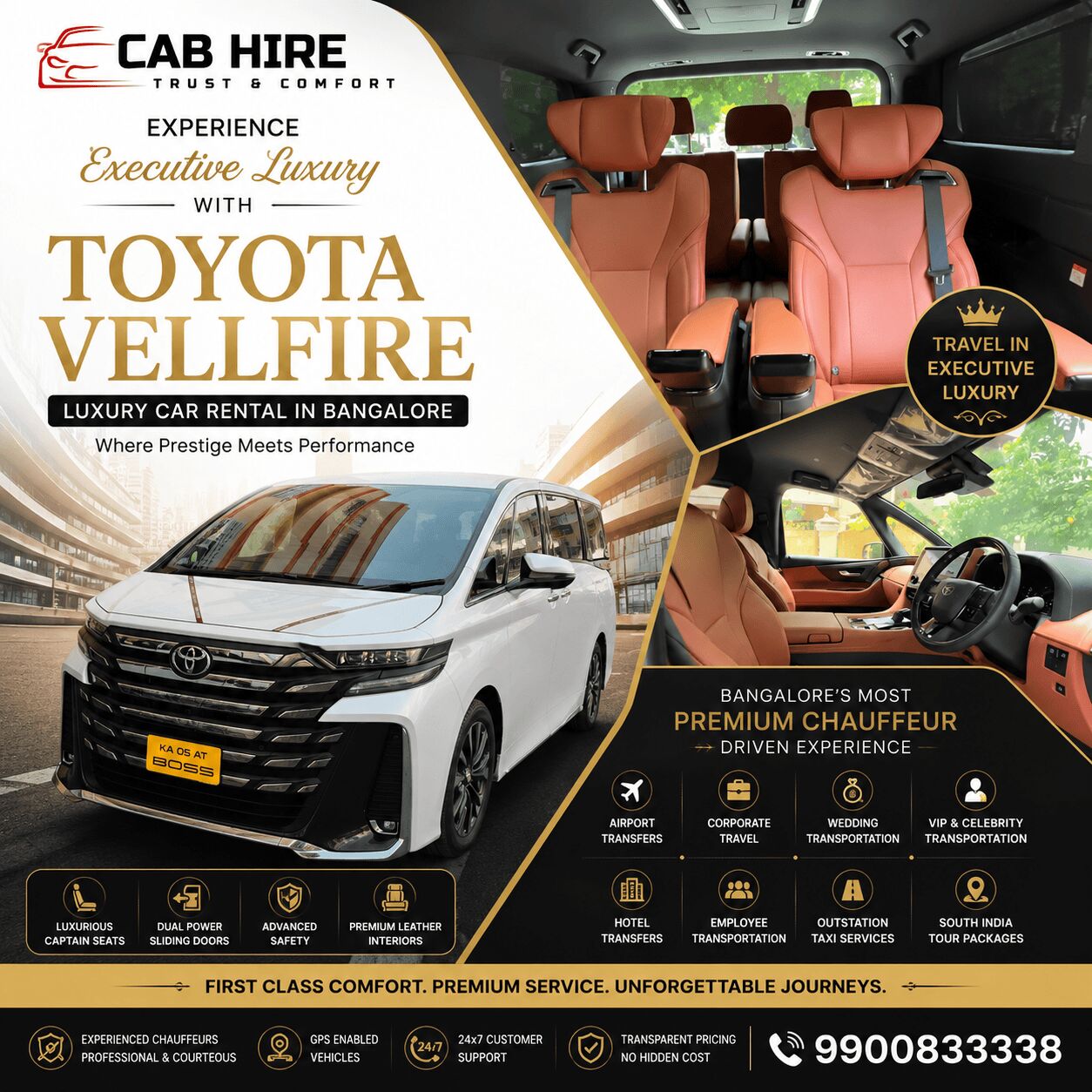 Bangalore, Automotive, Experience Executive Luxury With Toyota Vellfire &ndash; Premium Chauffeur Service In Bangalore