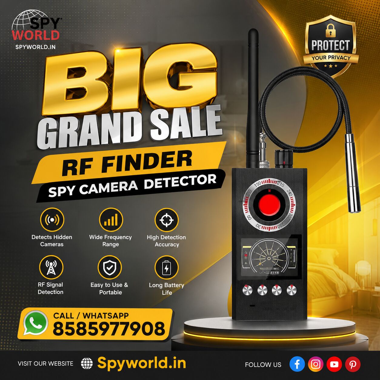 New Delhi, Electronics, INR 5050,  Best RF Finder Spy Camera Detector Shop In Delhi &ndash; Spy World
