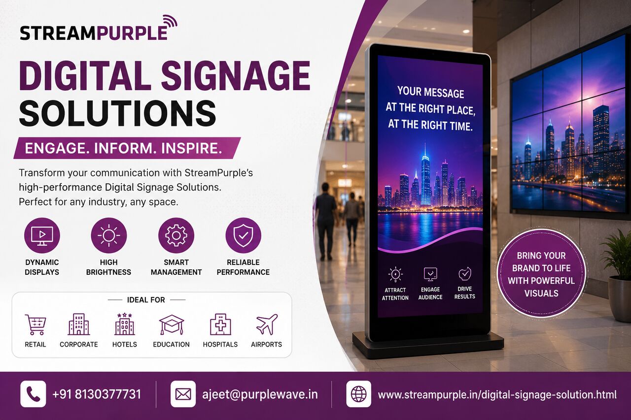 Dwarka, Business, Digital Signage Solutions In India | LED Display & Video Wall | StreamPurple