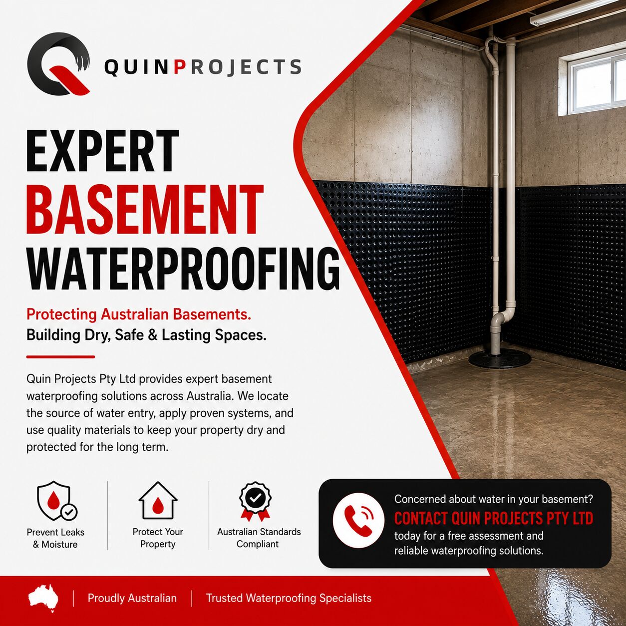 Sydney, Construction, Expert Basement Waterproofing Services By Quin Projects Pty Ltd Australia