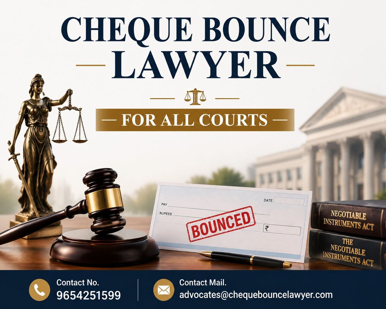 Ghaziabad, Legal, Why Choose A Cheque Bounce Lawyer For All Courts In India?