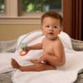 USD 184,  Luxury Blue Hooded Baby Towel For Soft Baby Bath Time