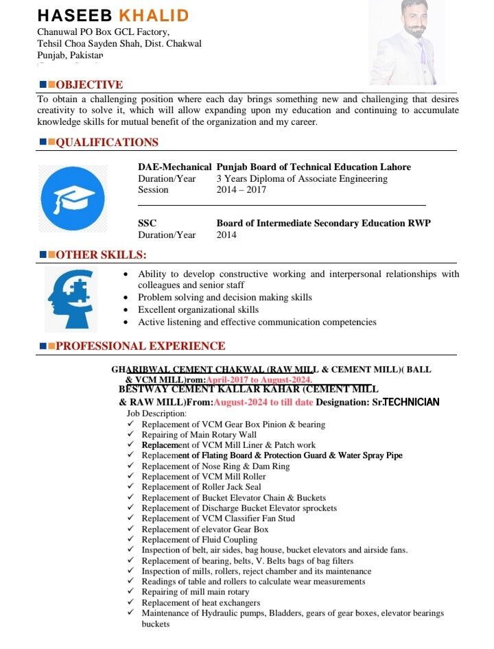 Jubail, Job Seekers, Looking For Mechanical Job