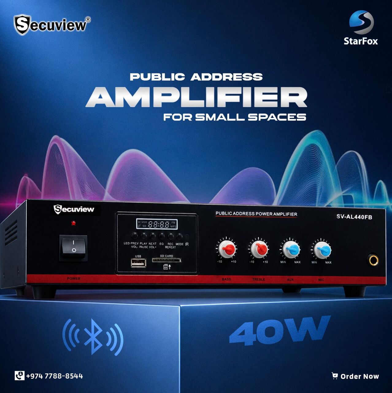 Doha, Electronics, QAR 550,  Secuview 40W Public Address Amplifier For Small Spaces