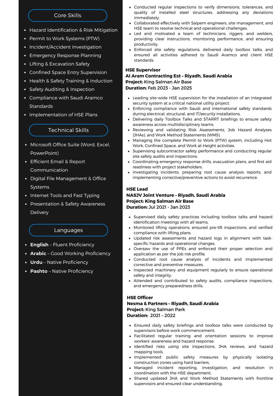 Riyadh, Job Seekers, Hse Supervisor