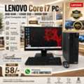 BHD 58,  Lenovo Core I7 PC 8GB RAM 120GB SSD + 500GB HDD 19" Monitor OS Pro & Office Ready To Use