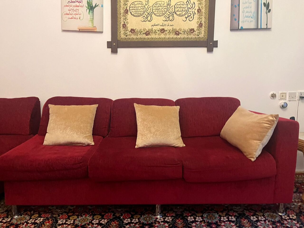 Sulai, Household Items, SAR 800,  Sofa Set For Sale ( 7 Seater + 2 Seater ) With Curtains