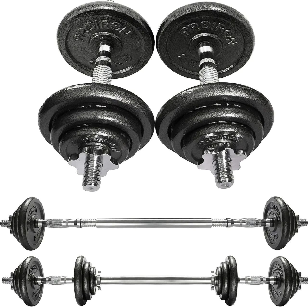 Dammam, Health & Beauty Items, SAR 150,  Dumbbell /barbell Set - 20kg Cast Iron Adjustable