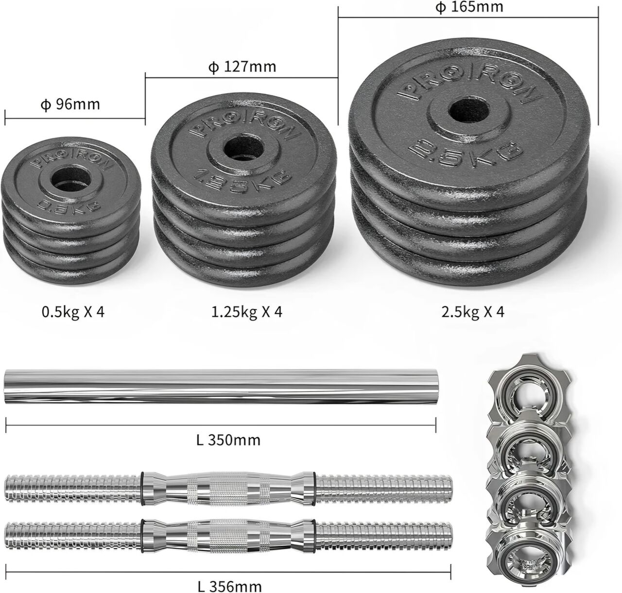 Dammam, Health & Beauty Items, SAR 150,  Dumbbell /barbell Set - 20kg Cast Iron Adjustable