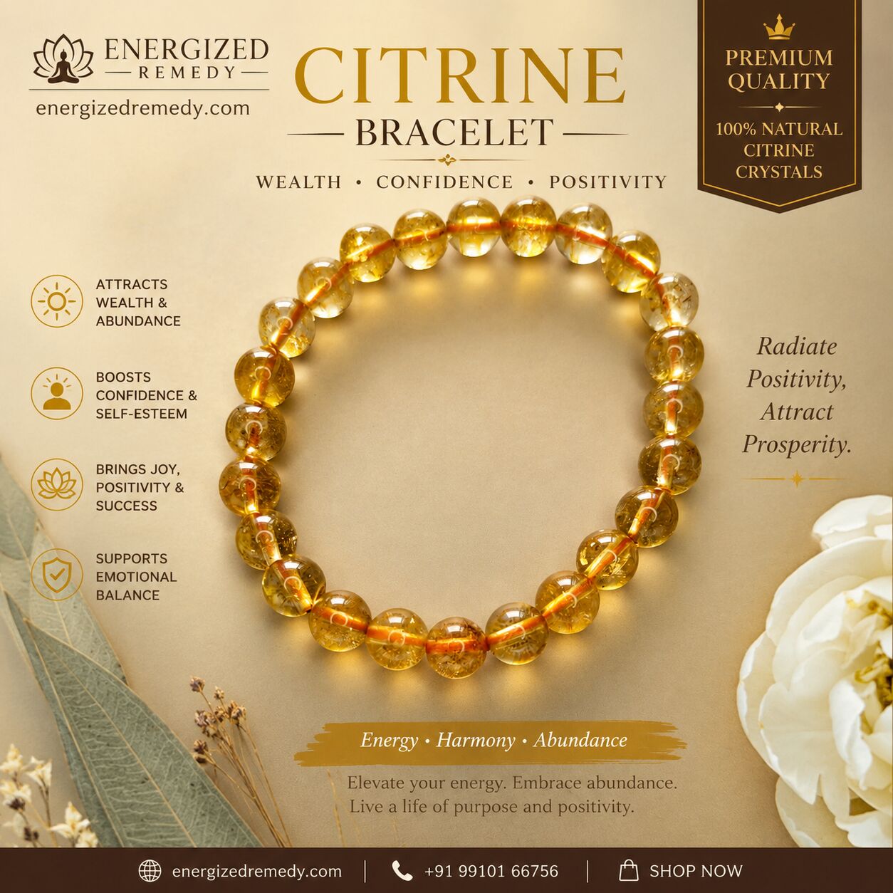 Noida, Clothing & Accessories, INR 1800,  Yellow Citrine Bracelet Lucky Crystals Prosperity Wristband
