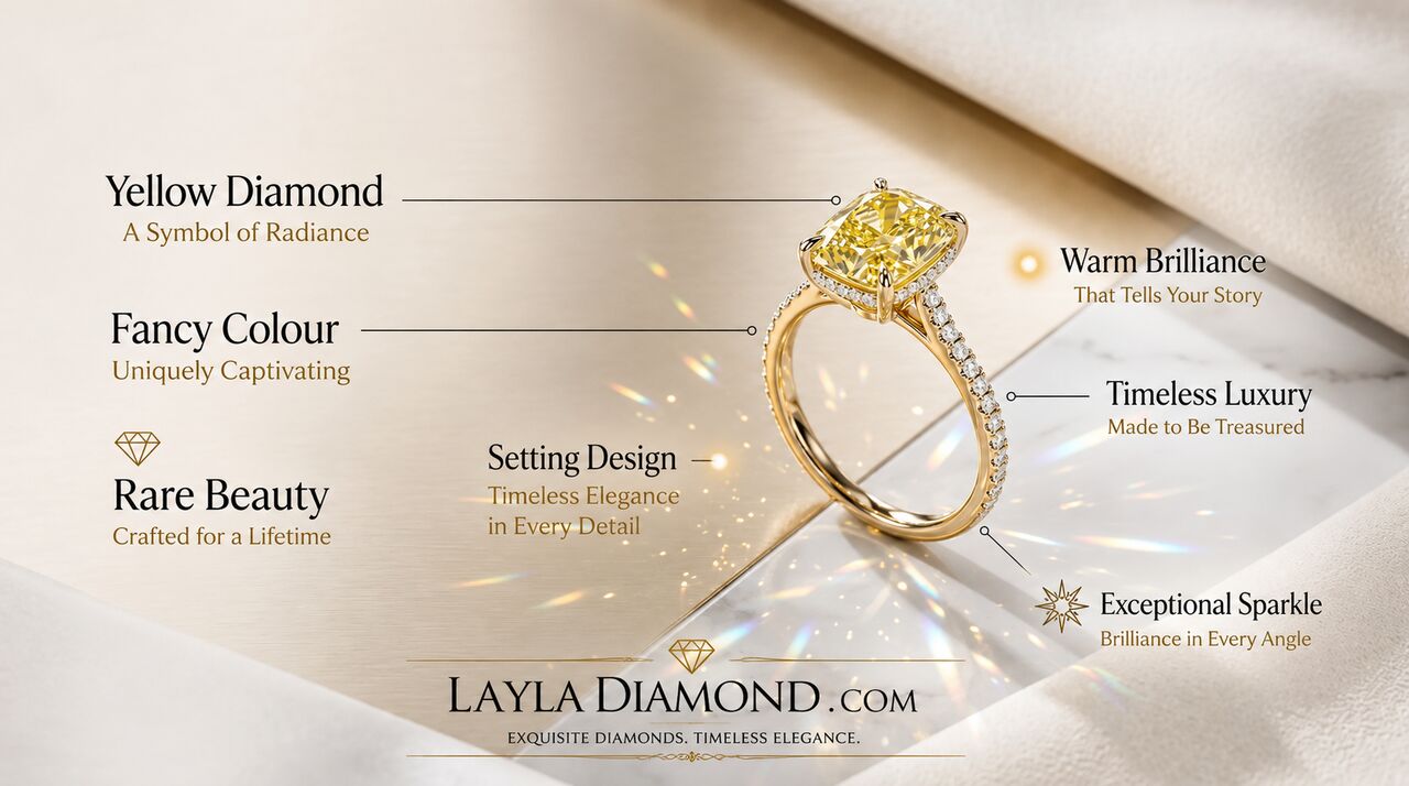 London, Jewelry, GBP 5500,  Premium Diamond Engagement Rings Featuring Rare Yellow Diamonds