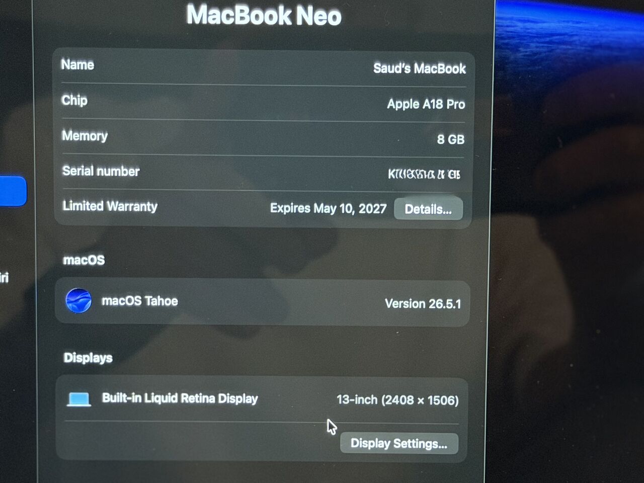 Riyadh, Computers, SAR 3100,  Macbook Neo 512 GB Silver