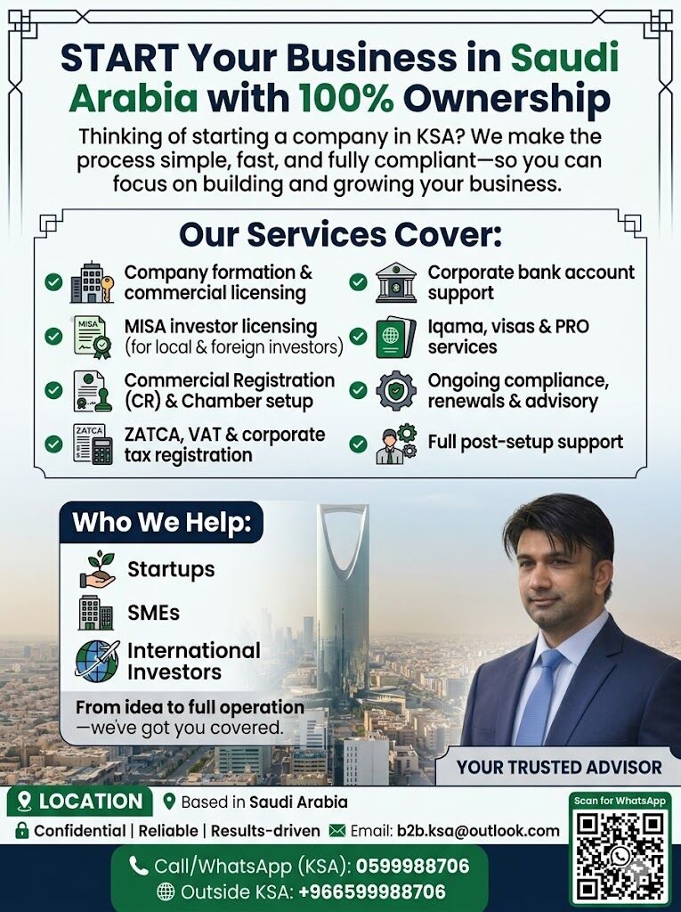 Manama, Business Partners, START Your Business In Saudi Arab With 100% OWNERSHIP✅Company Formation ALL TYPES✅....,