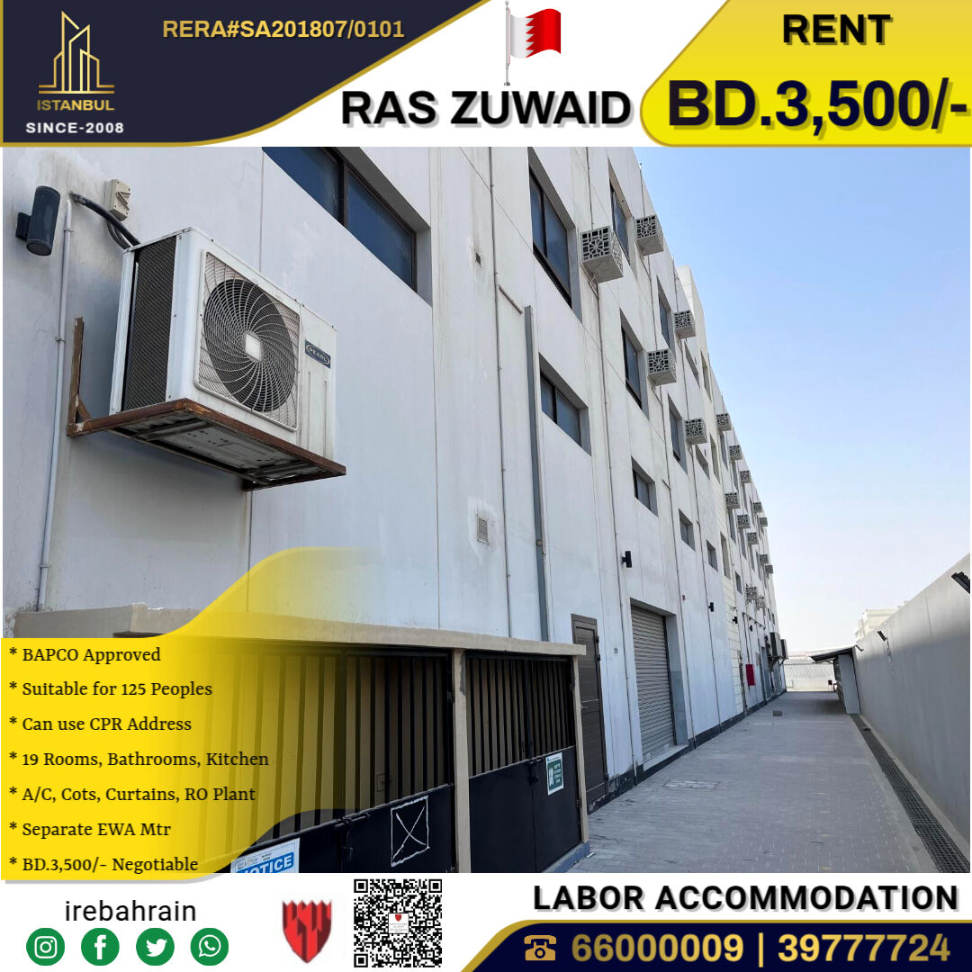 Asker, Staff Accommodation, BHD 3500,  BAPCO Approved Labor Accommodation In Ras Zuwaid